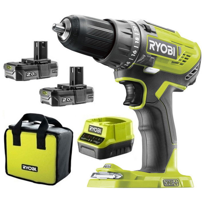 Ryobi R18DD3-220S akkus fúró-csavarozó (2 x 2.0 Ah Li-ion akkuval) termék fő termékképe