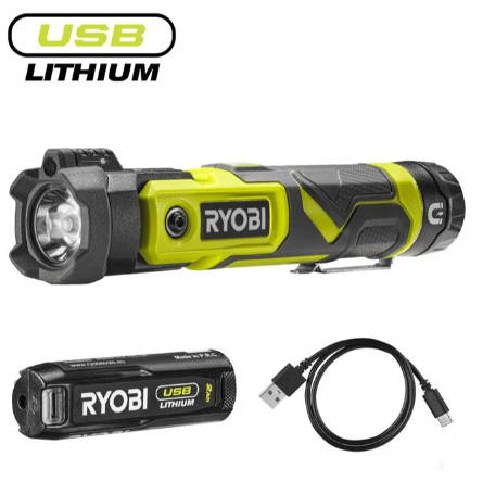 Ryobi RLP4-120G akkus forgófejes zseblámpa lézerrel (1 x 2.0 Ah USB Li-ion akkuval) termék fő termékképe